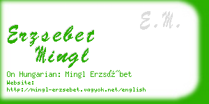 erzsebet mingl business card